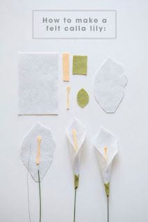 the cover of how to make a felt calla lily book with four different types of flowers