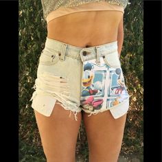 Bleached Disney Levi’s Shorts, Size 30. I Don’t Really Want To Part With These Yet Cute Pink Denim Shorts, Casual Character Print Bottoms For Summer, Fun Denim Bottoms For Summer, Fun Summer Bottoms With Character Print, Casual White Bottoms With Character Print, Casual Summer Shorts With Character Print, Bleached Shorts, Levi Shorts, Levi's