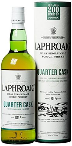 laphroaic quarter cask, with box and label on the front side