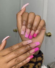 French Tip Acrylic Nails Different Colors On Each Hand, Baddie Nails Acrylic, Candy Nail Art, Peeps Candy, Bunny Peeps, Black Acrylic Nails, Baddie Nails, Simple Acrylic Nails, French Acrylic Nails