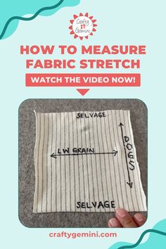 how to measure fabric stretch with the video now