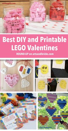 the best diy and printable lego valentine's day crafts for kids to make