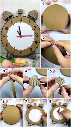 how to make a clock out of cardboard