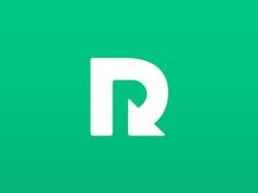 the letter r in white on a green background