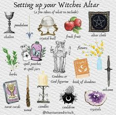 Important Witchy Dates 2023, Sacred Room Ideas, Green Witch Altar Inspiration, Altar Space Ideas, Pagan Altar Aesthetic, Witch Alter Set Up, Witch Alter Ideas, Wicca Altar Ideas, Witch Altar Aesthetic