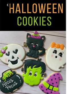 halloween cookies with text overlay