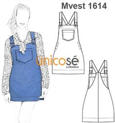 a women's apron and overalls sewing pattern