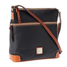 Dooney & Bourke Pebble Leather Crossbody Black,Bag From Dooney & Bourke. • Pebble Leather Body, Adjustable Crossbody Strap, Top Zip Closure, Front Zip Pocket, Metal Logo Plate • Lined Interior, Two Front-Wall Slip Pockets, Back-Wall Slip Pocket, Back- Wall Zip Pocket, Key Keeper • Measures Approximately 10-1/4"W X 10-1/2"H X 4"D With A 23" To 26" Strap Drop; Weighs Approximately 1 Lb, 6 Oz • Body/Trim 100% Leather; Lining 100% Cotton • Imported Dooney & Bourke Bag, Brown Leather Crossbody Bag, Vintage Crossbody Bag, Brown Crossbody Bag, Dooney Bourke Handbags, Dooney & Bourke Bags, Strap Top, Metal Logo, Small Shoulder Bag