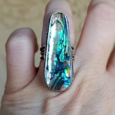 Brand New Handmade Abalone Shell Antique Design Silver Statement Ring. Size 8 925 Stamped New To Poshmark? Use Referral Code Kimberlyn222 To Receive $10. Iridescent Rings For Gift, Iridescent Bohemian Rings, Statement Ring Silver, Ring Color, Antique Design, Design Silver, Abalone Shell, Polymer Clay Jewelry, Womens Jewelry Rings