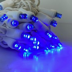 50-light 5mm Blue LED Christmas Lights, 4 Spacing, White Wire Pink Crafts, Led Rope Lights, Led Rope, Blue Words, Christmas Blue, Craft Lights, Icicle Lights, Outdoor Landscape, Rope Lights