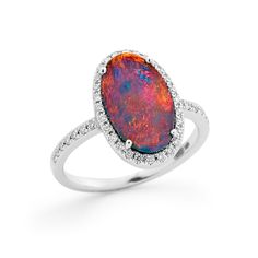 Opal Diamond Engagement Ring, Opal Engagement Ring, Opal Engagement, Engagement Rings Opal, Jewellery Store