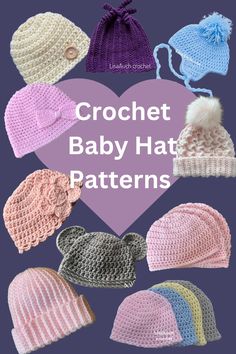 This s the perfect time to start thinking about keeping your little one warm and cozy. These easy crochet... The post Baby Hat Crochet Patterns FREE appeared first on FREE Crochet Patterns . Baby Crochet Hat Pattern Free, Baby Hat Patterns Free, Free Baby Hat Crochet, Hat Crochet Patterns Free, Crochet Newborn Hat Free Pattern, Newborn Crochet Patterns Free, Baby Hat Crochet Pattern, Crochet Baby Girl Hat, Hat Crochet Patterns