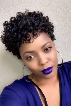 Pretty Pixies Curly Hairstyles For Black Women, Best Short Hairstyles, Short Curly Hairstyles, Penteado Cabelo Curto, Hairstyles For Black Women, Short Natural Hair Styles, Short Curly Hair, Curly Hairstyles, Pixie Hairstyles