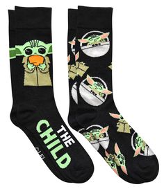 PRICES MAY VARY. Officially Licensed Star Wars Socks Fits Mens Shoe Size 6-12 Perfect for Dress Socks, or Casual use. Includes 2 Pairs (1 pair of each design) Baby Yoda Chibi all over print, and Baby Yoda Eating Soup - The Child. Star Wars Baby Yoda Chibi Men's Crew Socks 2 Pair Pack Shoe Size 6-12 Star Wars Socks, Child Star, Mens Crew Socks, Star Wars Baby, Long Socks, Kids Luggage, Dress Socks, Crew Socks, Girl Gifts