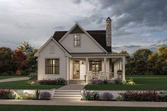 European Farmhouse Floor Plans, Southern Living House Plans, Small Cottage Homes, Farmhouse Floor Plans, House Plans One Story, Small Farmhouse, Farmhouse Plan, Tiny House Cabin