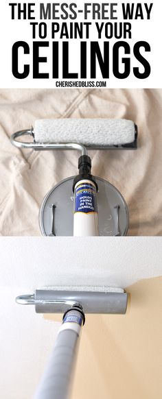 the mess - free way to paint your ceilings is easy with this diy spray