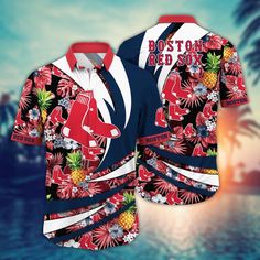 MLB Boston Red Sox Hawaiian Shirt Flower Bloom In Glory For Fans It’s the perfect combination of Hawaiian style and MLB fandom. These unique MLB Hawaiian shirts are a must-have for football enthusiasts. Show your team spirit in a fun and tropical way with vibrant floral patterns inspired by the beauty of Hawaii. Made from high-quality materials, they provide comfort and breathability, keeping you cool during game days or outdoor activities. Stand out from the crowd and show your love for both fo Red Sox Nation, Red Sox Logo, Red Socks Fan, Floral Hawaiian Shirt, Summer Wardrobe Essentials, Baseball Outfit, Vintage Hawaiian Shirts, Hawaiian Outfit, Tropical Shirts