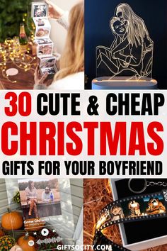 christmas gifts for boyfriends with the words 30 cute and cheap christmas gifts for your boyfriend