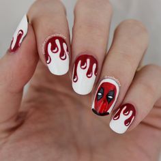 Comic Nail Art, Avengers Nails, Nail Art Techniques, Nail Art Disney