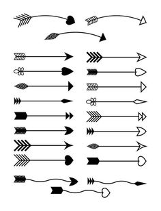 the arrows are drawn in black and white