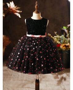 Buy lovely black with red sweetheart short tulle girls party dress with bling at wholesale price online. Free shipping and pro custom service since 2009. Black Princess Dress For Party, Black Sleeveless Princess Dress For Dress-up, Black Fitted Sleeveless Princess Dress, Black Tulle Dress For Pageants, Black Fitted Princess Tutu Dress, Black Princess Style Fitted Tutu Dress, Sleeveless Black Tutu Dress For Party, Sleeveless Black Tulle Princess Dress, Black Fitted Sleeveless Tutu Dress