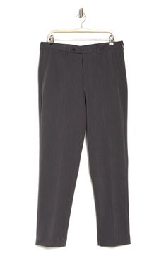 Upgrade your well-dressed staples with these solid trousers cut from comfortable fabric with the right amount of stretch. Model stats: 6'1" height, 32" waist. Model is wearing size Medium. Zip fly with button bar tab closure
 Partially lined 75% polyester, 19% rayon, 6% spandex Dry clean Imported Well Dressed, Dark Gray, Nordstrom Rack, Dry Clean, Nordstrom, Trousers, Spandex, Size Medium, Bar