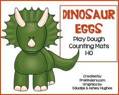 dinosaur eggs play dough counting mats