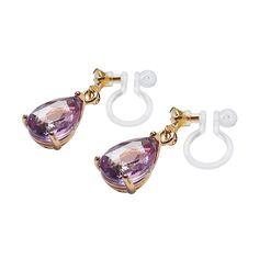 Light purple crystal clip on earrings, invisible clip on earrings dangle, comfortable gold teardrop clip earrings, non pierced earrings 🌟MiyabiGrace Front page https://www.etsy.com/shop/MiyabiGrace ✨More sparkly crystal invisible clip on earrings https://www.etsy.com/jp/shop/MiyabiGrace?search_query=crystal+clip Details ◆Length:0.7 inches (1.8 cm) ◆Weight:2 g (0.07 oz) ◆Color: Light purple ✨These stones shimmer and these clip on earrings are elegant and dainty. They dangle beautifully and catch Purple Clip-on Earrings, Non Pierced Earrings, Gold Clips, Purple Crystal, Purple Crystals, Earring Findings, Clip Earrings, Pierced Earrings, Earrings Dangle