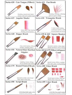 the different types of makeup brushes are shown in this poster, which shows how to use them