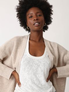 Our favorite slouchy cardigan in a luxuriously soft cashmere blend. The Everyday Cardigan features an oversized fit making it perfect for layering. You'll never want to take this one off. Fabric: 90% Wool, 10% Cashmere. Color-way: Oatmeal Heather. Model is 5'9" and wearing size small. Dry Clean Only. Versatile Soft Knit Cardigan For Everyday, Versatile Everyday Soft Knit Cardigan, Cozy Relaxed Fit Sweater Coat For Everyday, Cozy Everyday Relaxed Fit Sweater Coat, Beige Cashmere Cardigan For Layering, Versatile Cashmere Cardigan For Layering, Oversized Soft Texture Cardigan For Layering, Cozy Fine Knit Outerwear For Layering, Versatile Everyday Cashmere Outerwear