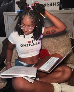 kinda nerdy👓 #locs #loccommunity #locstylesforwomen #explore Chilled Outfits, Dreadlock Style, Hair Locks, Dreadlock Hairstyles