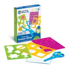 the learning resources set includes scissors and cutting mats