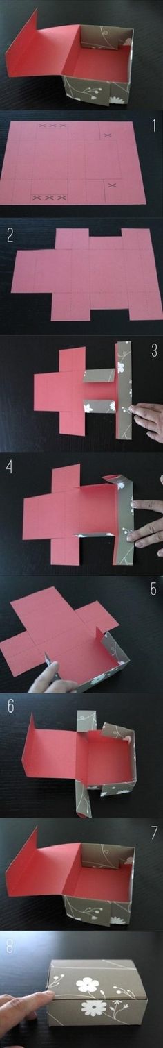 step by step instructions on how to make an origami box