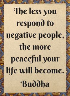 buddha quote about negative people and life