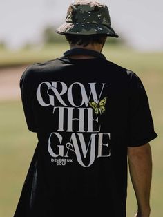 Grow the Game Tee T shirt #tshirt t-shirt #t_shirt t shirts #tshirts t-shirts #t_shirts T shirt design #tshirtdesign T-shirt designs #t_shirtdesign T shirts designs #tshirtsdesigns 4.176 Vintage Shirt Designs Graphic Tees, Golf Shirt Design, Black Tshirt Design, Devereux Golf, Black T Shirt Design, Shirt Designs Graphic, Graphic Tees Outfit, Outfit Ideas Shirt, Tees Outfit