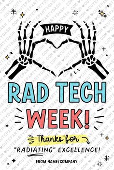 a happy rad tech week card for radiating excellence