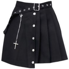 Trendy Black Skirt With Asymmetrical Hem, Elegant Black Skort With Asymmetrical Hem, Black Asymmetrical Skirt With Belt Loops, Gothic Asymmetrical Hem Skirt, Chic Asymmetrical Black Skort, Edgy Mini Skirt With Belt, Punk Mini Skirt With Belt, Chic Black Asymmetrical Skort, Chic Black Skirt For Alternative Fashion