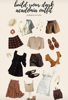 Summer Outfits Academia, Prague Outfits, Dark Academia Aesthetic Fashion Summer, Cute Traveling Outfits, Chic Travel Style