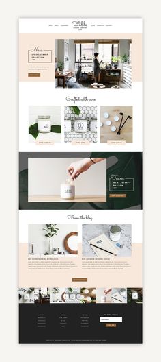 the website design for an interior decor company