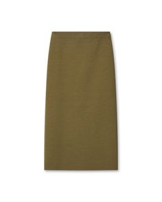 Our easy tube skirt in a compact merino wool, perfect to pair with the matching Zoe Top as a chic set. Classic Fitted Wool Skirt, Wool Blend Skirt, Classic Wool Pencil Skirt, Green Wool Skirt, Chic A-line Wool Skirt, Tube Skirt, Olive Color, Green Wool, Wool Dress