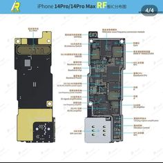 the components of an iphone 4g and 5g phone are shown in this diagram