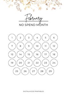 44 No-Spend Month Printables | DigitalHygge Printable