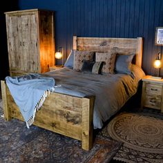 Sherwood - Bed, Available in 3 Sizes - Liv's Log Bed Frame, Contemporary Country Home, Log Bed, Rustic Contemporary, Main Bedroom