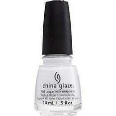 China Glaze Nail Polish, Blanc Out, 1508, .50 fl. oz. Opaque white creme nail color with subtle gray/blue undertones. China Glaze Spring Fling collection. Glaze Nail Polish, China Glaze Nail Polish, China Glaze, Spring Fling, Nail Color, Nail Lacquer, Nail Colors, Glaze, Nail Polish