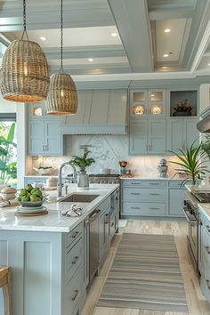 a kitchen filled with lots of counter top space