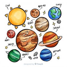 the solar system with all its planets labeled