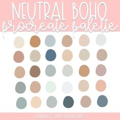 the neutral boho brocatee palette is shown