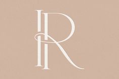 the letter r is shown in white on a light pink background with an elegant font