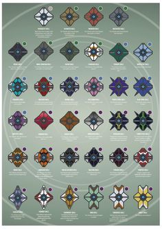 an image of the different types of diamonds in each diamond shape, with their corresponding colors and