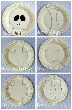 four different paper plates with faces on them and the words, how do you make this?